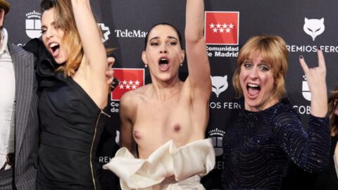Old photos of Spanish actress Celia Freijeiro at the Feroz Awards ceremony